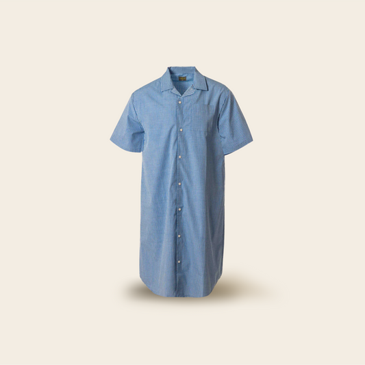 Otis Short Sleeve Cotton Back Opening Nightshirt