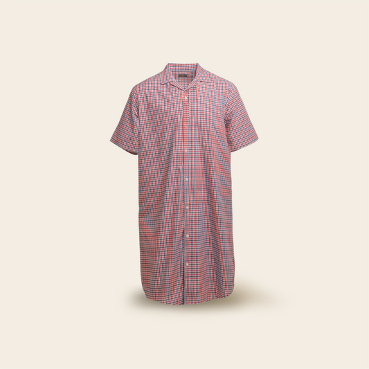 Otis Short Sleeve Cotton Back Opening Nightshirt