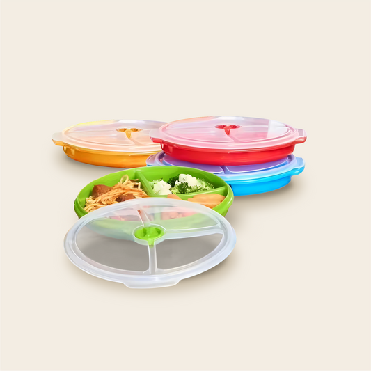 Divided Food Storage Plates Set of 4